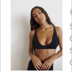Out from Under black waffle seamless bralette